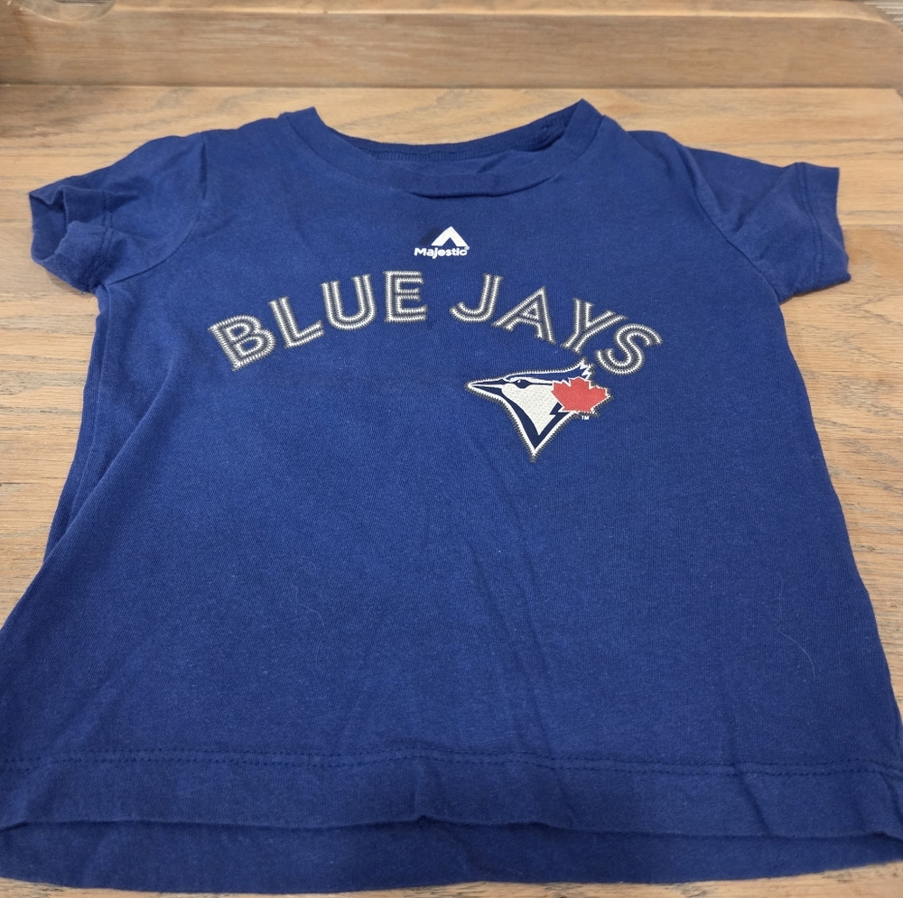 Majestic Toronto Blue JAYS Child Size 2T Short Sleeve Tee